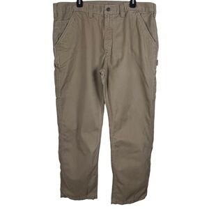Carhartt Relaxed Fit Khaki Utility Carpenter Work Pants Size 40 - 32